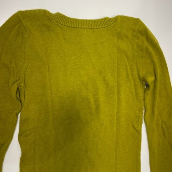 BANANA REPUBLIC Green Cable Knit Sweater with Shoulder Buttons ~ Size S… - Picture 7 of 14